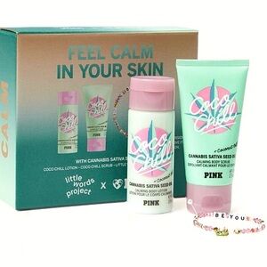 Victoria's Secret PINK x Little Words Project Coco Chill Body Lotion Scrub Gift